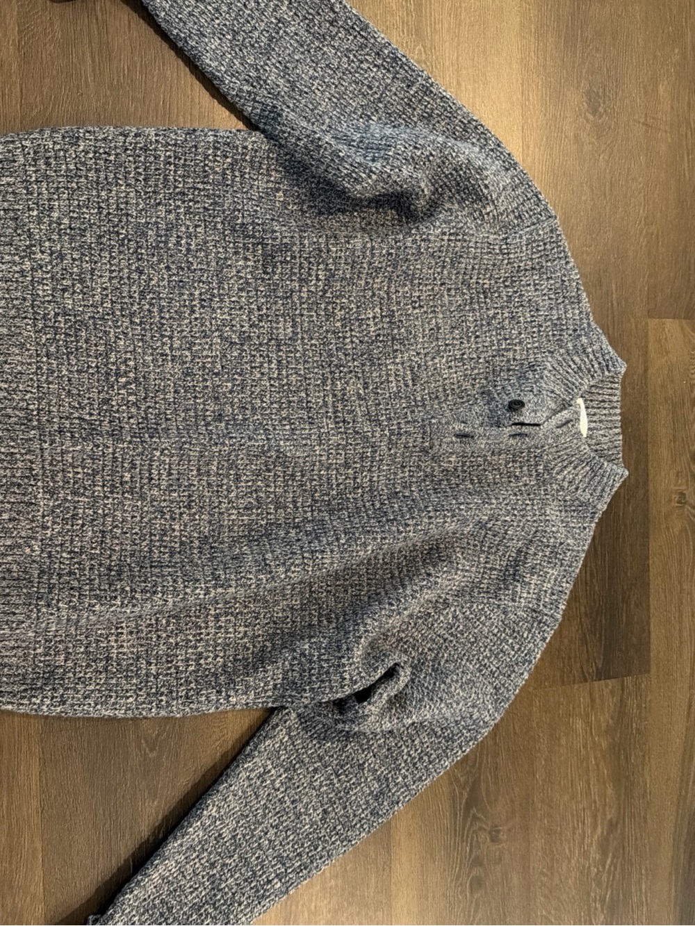 Peter Millar Heathered Blue Turtleneck Sweater